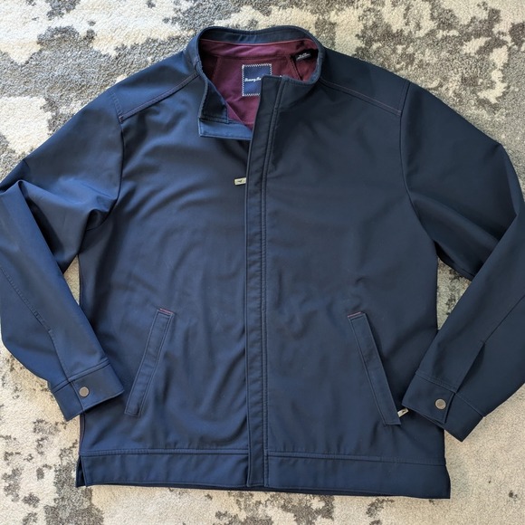Tommy Bahama Soft Shell Fleece Lined Hidden Zipper Jacket Men's‎ XL - Picture 2 of 8